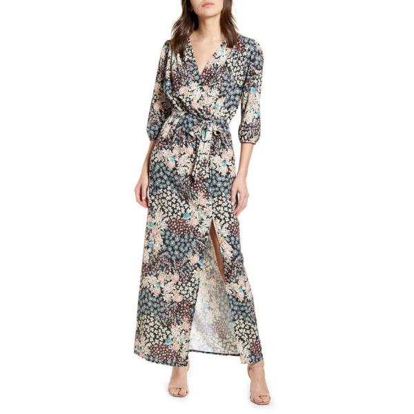 ネバーフリードレスド レディース ワンピース トップス Never Fully Dressed Gabriella Floral Print Long Sleeve Maxi