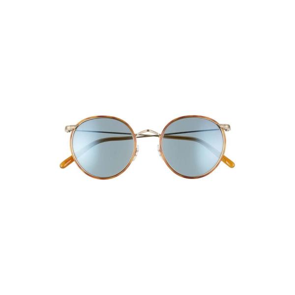 オリバーピープルズ メンズ サングラス アイウェア アクセサリー Oliver Peoples Casson 49mm Round Sunglasses Bosir Barcin Pl
