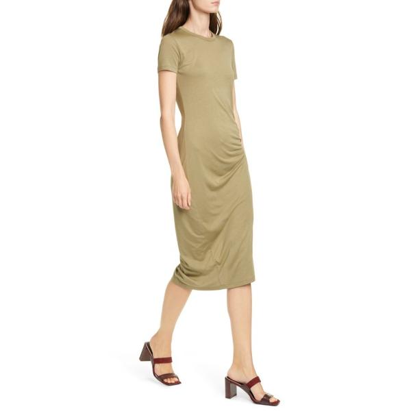 ラグアンドボーン レディース ワンピース トップス 並行輸入品 Rag Amp Midi Boe Dress T Shirt Ina Ruched