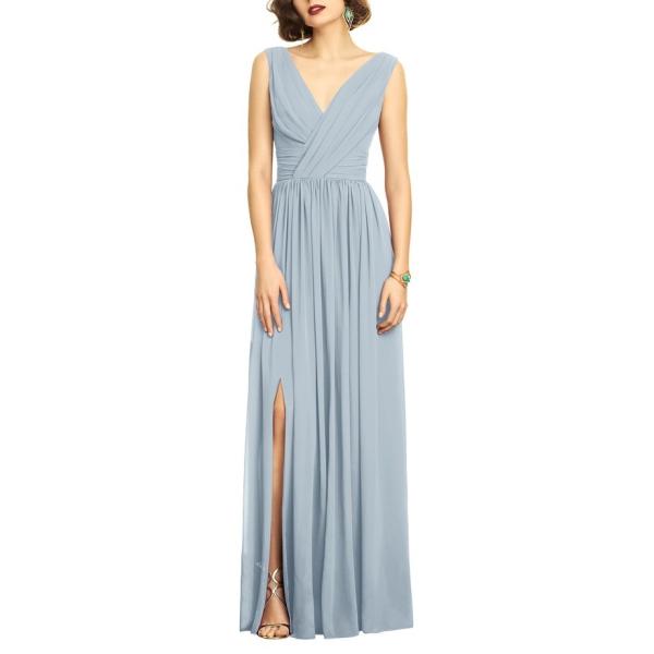 ドレッシーコレクション レディース ワンピース トップス Dessy Collection Lux V Neck Chiffon Gown Regular Amp Plus Aogu