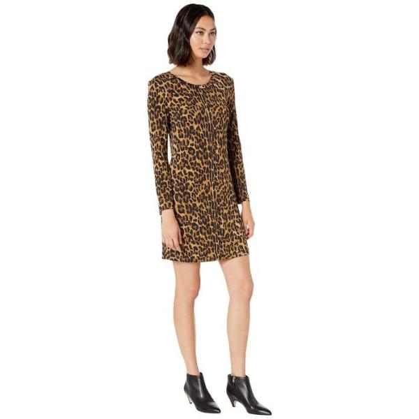 オンラインストアお値下のfurry レディースファッション ワンピーススーツ トップス レディース Leopard Dress ニコルミラー スーツ フォーマル ワンピース Long Sleeve 日本アウトレット の