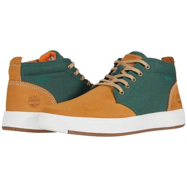 ティンバーランド メンズ スニーカー シューズ Davis Chukka Amp Fabric Leather Square 返品交換不可
