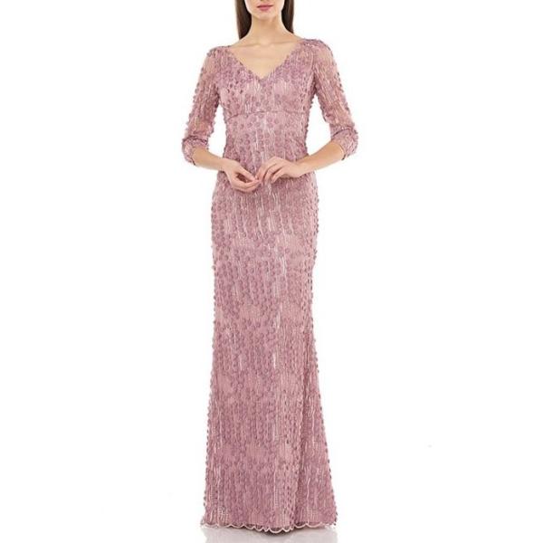 カルメンマークヴァルヴォ レディース ワンピース トップス V Neck 3 D Petal Gown Aogu Or Ug