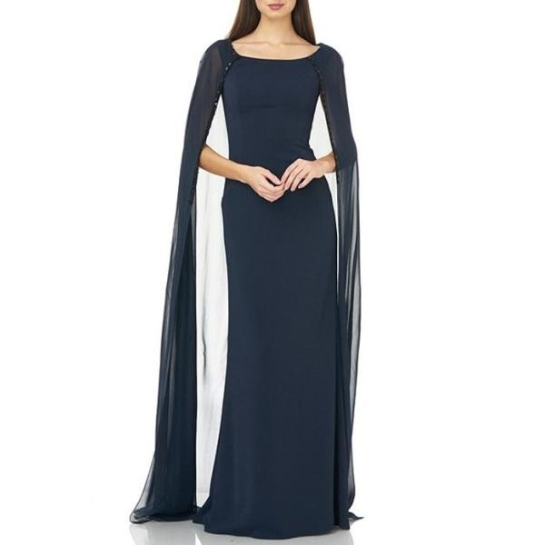 ショップ トップス Long Mermaid Gown Crepe ワンピース Beaded レディース レディース Beaded トップス Chiffon 31 Midnig リビーダ Caplet カルメンマークヴァルヴォ