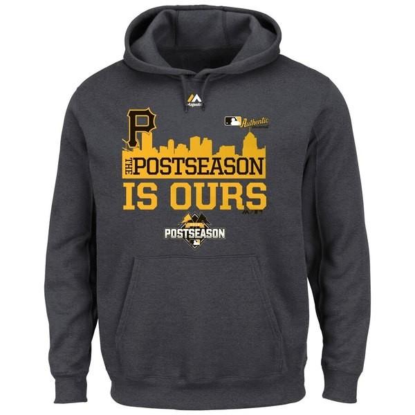 マジェスティック メンズ パーカー スウェット 超特価 アウター Pittsburgh Pirates Majestic 15 Is Postseason Room Locker Ours Hoodie