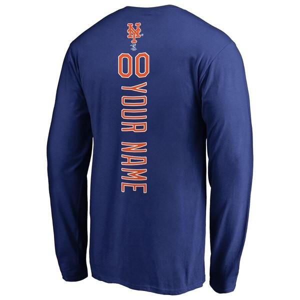Tシャツ トップス ブランデッド Backer New York Sleeve Personalized メンズ ファナティクス Long Mets Personalized Backer Sleeve T Shirt 41 リビーダ ショップ