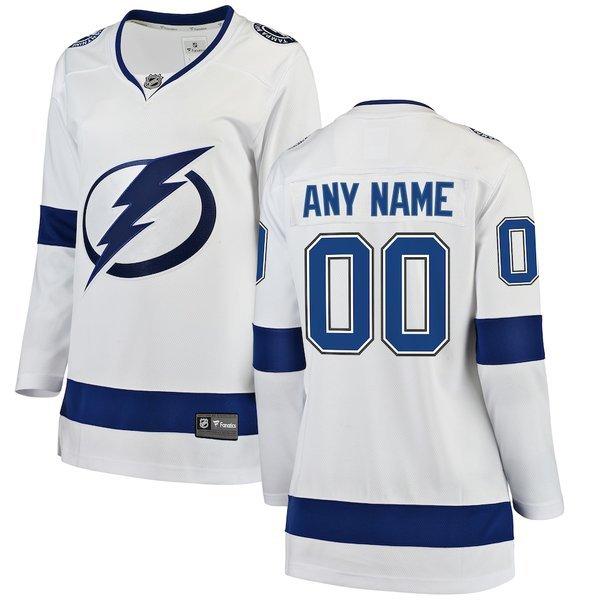 ファナティクス ブランデッド レディース Tシャツ トップス Tampa Bay Lightning Fanatics Branded Women S Away Breakaway Custom Jersey Basketball Mk