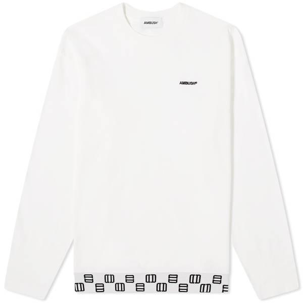 ランキング上位のプレゼント Long Ambush トップス Tシャツ メンズ アンブッシュ Sleeve Tee Rib Monogram 半袖 サイズ Medium Www 11thspace Com