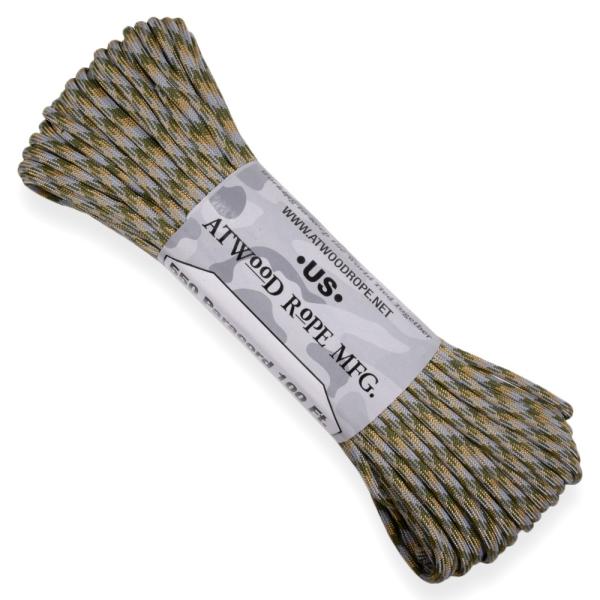 ●黒色を一切使用していないACUパターンのパラコード●ATWOOD ROPE(アトウッドロープ)社製の、ACUパターンの550パラコードです。ACUはアメリカ陸軍が2005年から採用し、黒色を一切使用していない配色が特徴の新しい迷彩パターン...