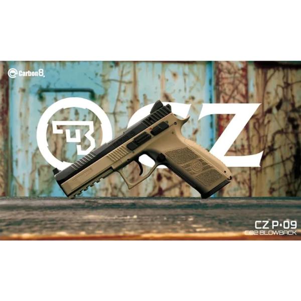 Carbon8 CO2ガスブローバック CZ P09 公式ライセンス [ タン