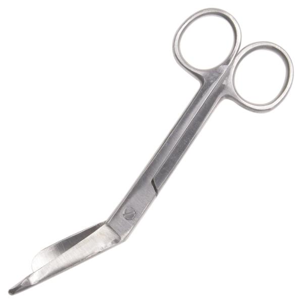 ●滅菌済みのオールステンレス製包帯用ハサミ●オールステンレス製の包帯用ハサミ(バンテージシザー)です。滅菌済みなので、開封後清潔な状態ですぐに使用可能。四肢等に巻いた状態の包帯を切りやすくする為にブレードのつけ根がくの字に湾曲しており、先端...