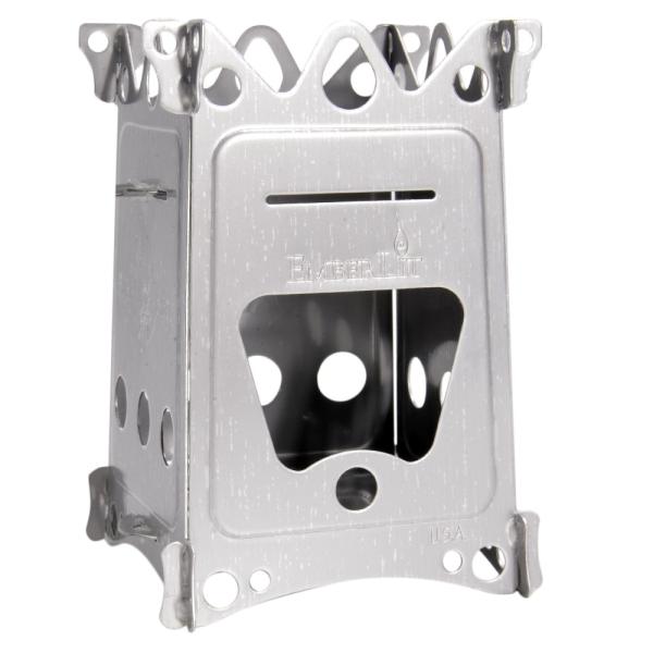 ●丈夫で軽量なステンレス製のミニストーブ●「EmberLit(エンバーリット)」のアウトドア用お折りたたみストーブ「FireAnt(ファイヤーアント)」です。小枝や枯れ葉などの天然素材や固形燃料にも対応しているため、様々な使い方ができるマル...