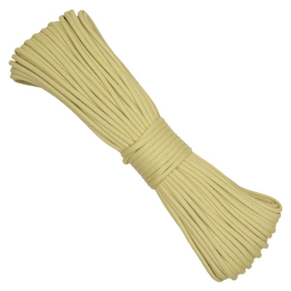 ATWOOD ROPE パラコード 100％アラミド繊維 イエロー 30m 難燃コード 紐 ロープ パラシュートコード