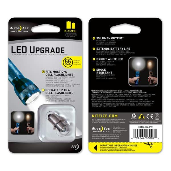 NITE IZE LEDアップグレードキット D&amp;Cセル用 55ルーメン LRB2-07-PR NITE-IZE マグライト