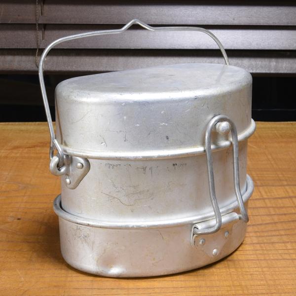 イタリア軍　飯盒　軍幕　used MILITARY 実物 USED イタリア軍 アルミ飯盒 キャンプ アウトドア