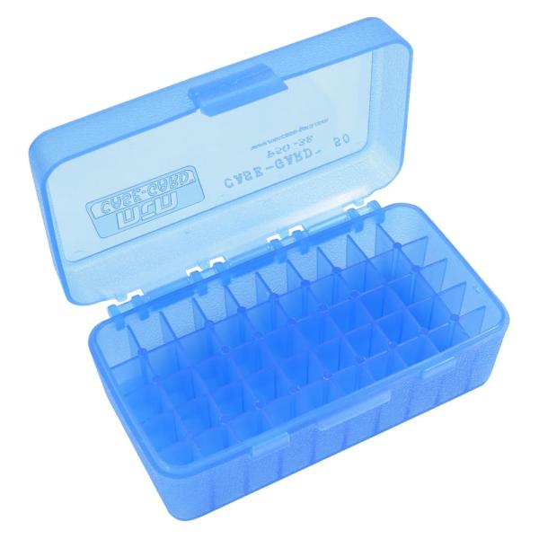 MTM 弾薬ケース P50シリーズ ハンドガン用 50発収納 [ P50-38 / クリアブルー ] エムティーエム 弾薬箱