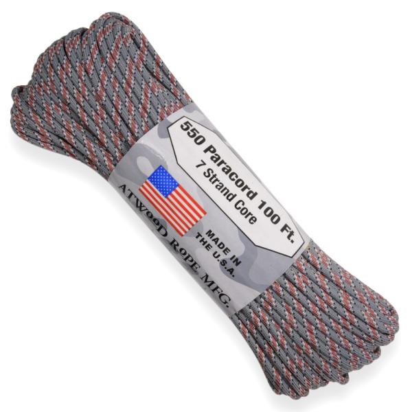 ●オハイオ州立大学の公式カラーで知られる、緋色と灰色のパラコード●ATWOOD ROPE(アトウッドロープ)社製の、オハイオ州立大学の公式カラーで、アメリカンフットボールチームのロゴにも使用されている、スカーレットとグレーを編み込んだ、Th...