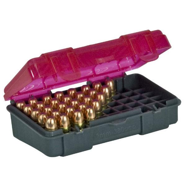 弾薬ケース ブラウン プラノ（PLANO） 弾薬ケース 9mm 380オート用 レッド 50発収納 1224-50