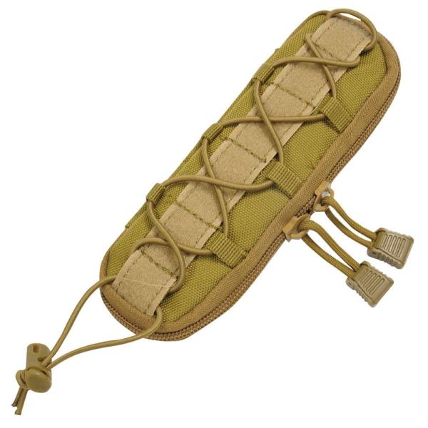 ●ナイフを安全に収納できるMOLLE対応ポーチ●開閉チャックは両開き仕様で大きく展開することができます。ナイフは2本のゴムバンドで固定できるため、開いたときに飛び出してしまう心配はありません。ゴムバンドが1本付いた反対側にはファイヤースター...