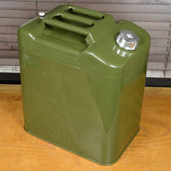 携行缶 スチール製 オリーブドラブ色 ノズル付 [ 30L ] ウォータータンク ミリタリーデザイン