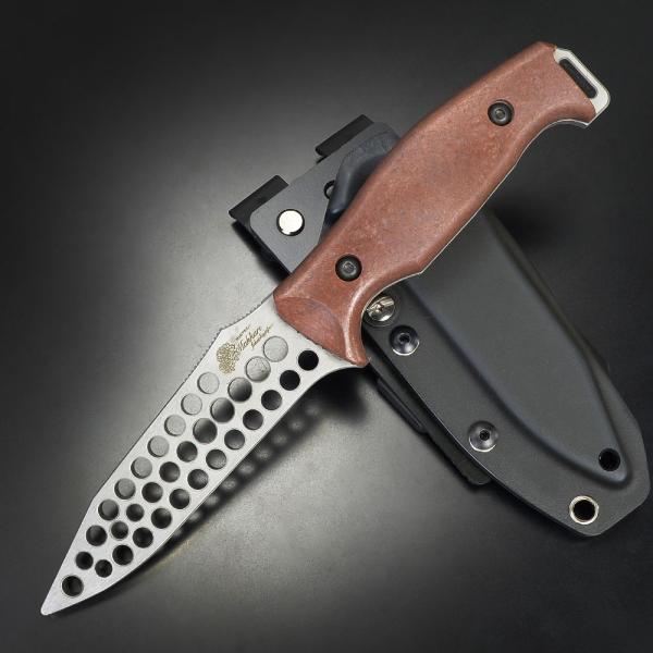Makkari knives トレーニングナイフ 間狩純平作 ピットブル 樹脂製シース マリスクリップ付き[ra19223] Makkari knives トレーニングナイフ 間狩純平作 ピットブル 樹脂製