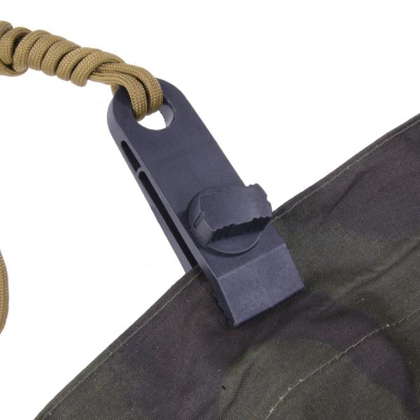 ●ハトメ穴のないシートを強力固定、ネジロック式シートクリップ●ハトメ穴のないシートやターフのハトメ代わりとして穴を空けずに強力固定できるシートクリップです。クリップはギザギザの刃形状で、ネジロックでしっかり固定。反対側には穴が空いているので...