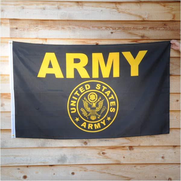 フラッグ U.S.ARMYフラッグ 89cm×156cm ブラック Flag 旗 大判 米軍 陸軍 ミリタリー タペストリー