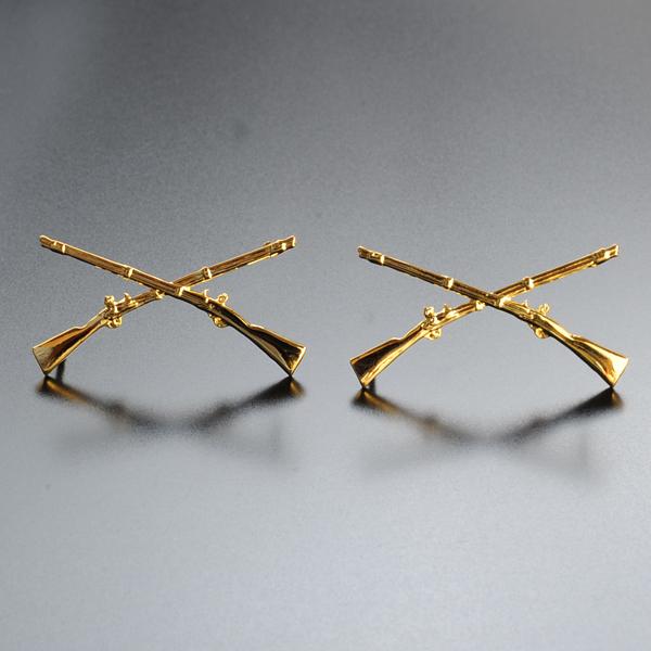 ROTHCO Rothco ピンバッジ 1751 米軍徽章 歩兵 ゴールド 2個セット  