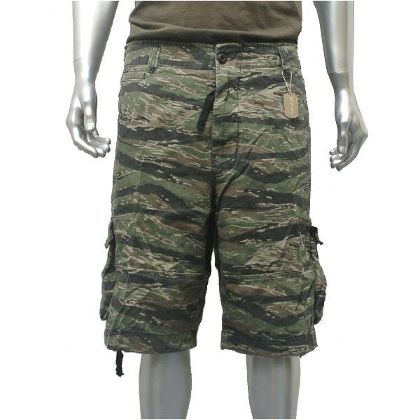 Rothco ハーフカーゴパンツ Vintage Utility Cargo Shorts タイガーストライプカモ 2214 [ Lサイズ ][ro2214l] ROTHCO（ロスコ） ハーフカーゴパンツ Vintage Utility Cargo Shorts