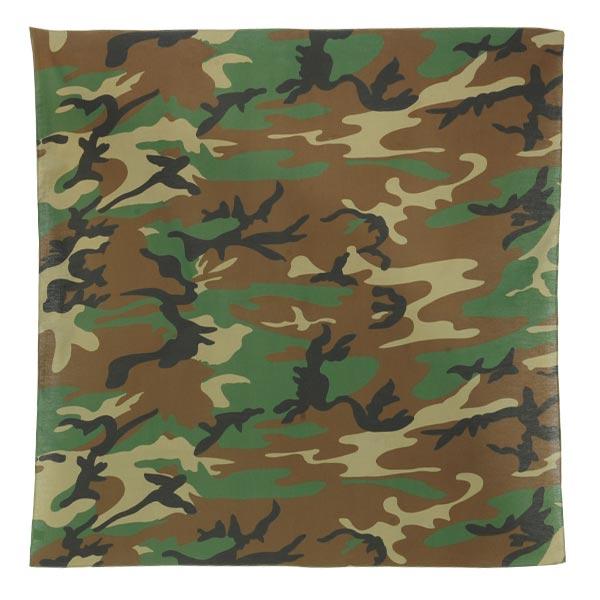 Rothco バンダナ 迷彩 69cm角 コットン 4347 [ ウッドランドカモ ] ロスコ Bandana