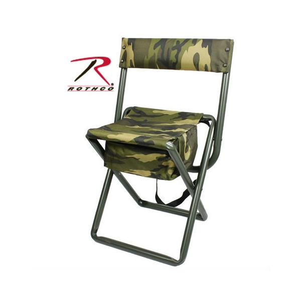 Rothco 折りたたみ椅子 ポーチ付 ウッドランドカモ 4578[ro4578woodland] ROTHCO（ロスコ） 折りたたみ椅子 ポーチ付 ウッドランドカモ 4578