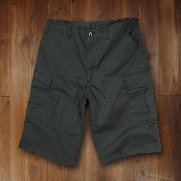 Rothco ハーフカーゴパンツ BDUショーツ ジッパー [ ブラック / Lサイズ ][ro7761l] ROTHCO（ロスコ） ハーフカーゴパンツ BDUショーツ ジッパー