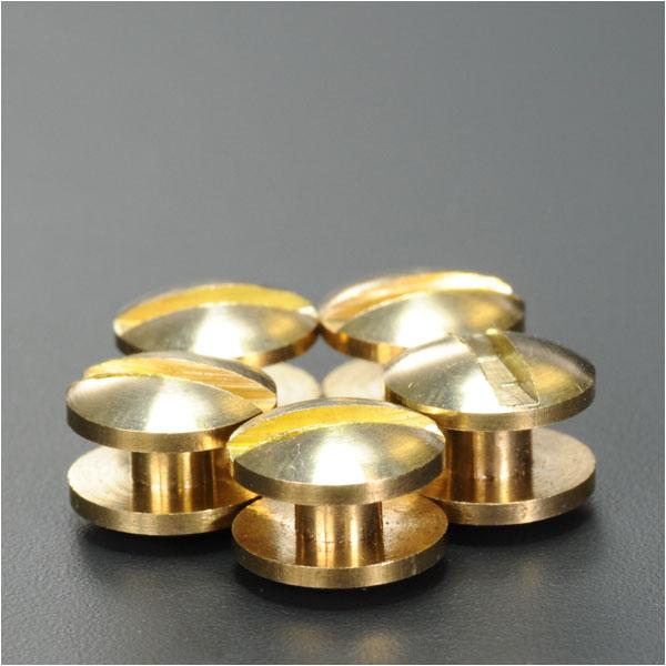 シカゴスクリュー 真鍮 コンチョネジ 穴あき 7.5mm | 組ネジ コンチョ