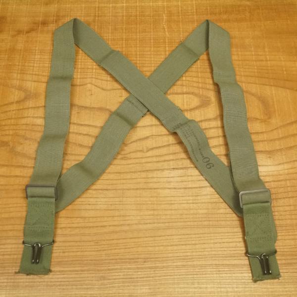 米軍放出品 サスペンダー ストレッチ素材 2点留め パンツ用 OD [ 可 ]