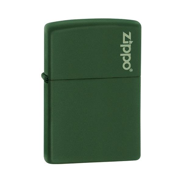 ZIPPOライター ロゴ　マット　グリーン