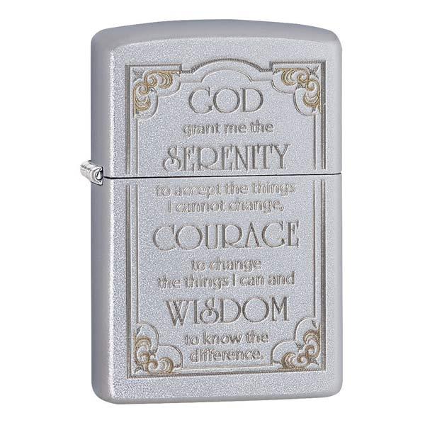 ZIPPO セレニティ プレイヤー 28458 サテンクローム Serenity Prayer 
