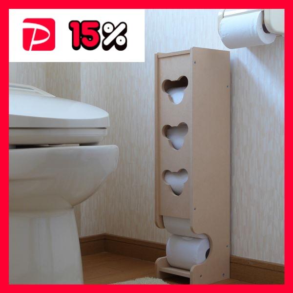 チョコ様 オーダートイレットペーパー入れ トイレラック/トイレットペーパー収納 〔約幅14×奥行14.5×高さ61cm