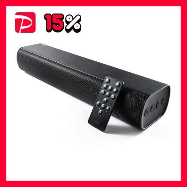 サンワダイレクト コンパクトサウンドバースピーカー 50W出力