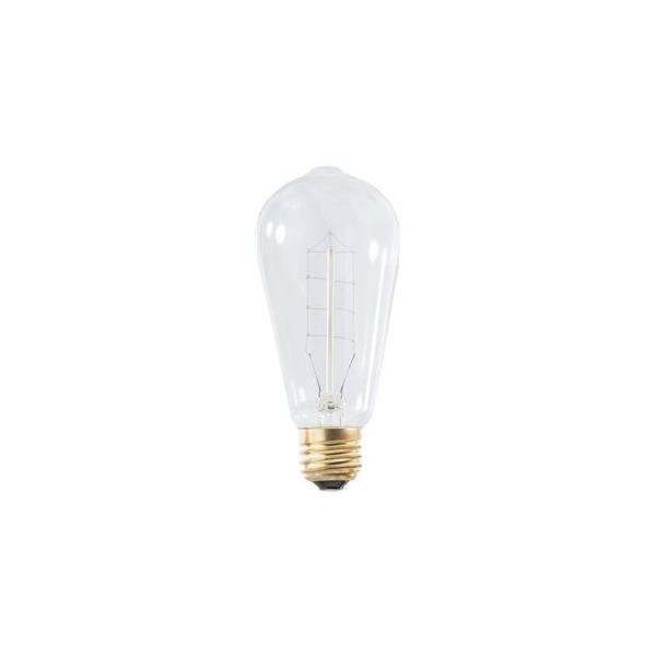 エジソン球 S W5.8×D5.8×H12.6cm クリア E26/60W 電球 照明 ライト 完成品