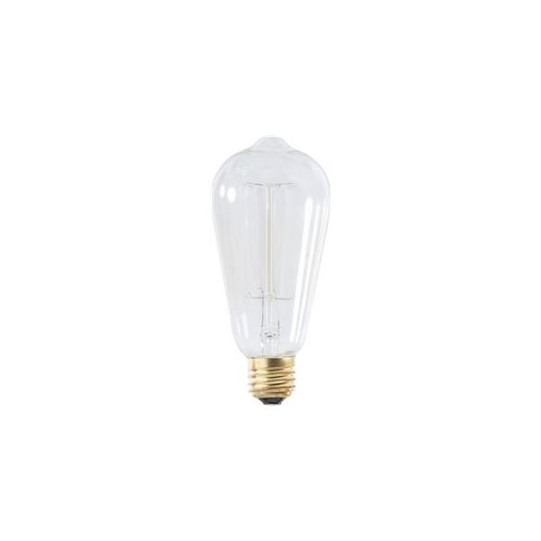エジソン球 L W6.4×D6.4×H14cm クリア E26/60W 電球 照明 ライト 完成品