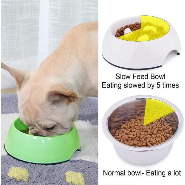 Superdesign 犬猫用ボウル ペット食器 早食い防止 食事 滑り止め 小中型犬用 給餌器 洗いやすい ペット皿 ゆっくり食べる食器 Corkscrewerreport Com