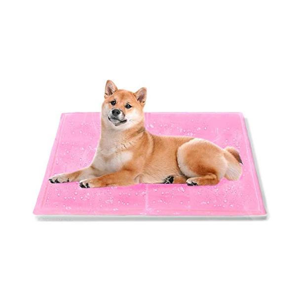 Hoomoi ペット冷却マット ペット用ひんやりマット 犬猫用 多用途 ひえひえ爽快 折り畳み 涼感冷感マット 熱中症 暑さ対策 病予防 冷 Gouttierebrossard Ca