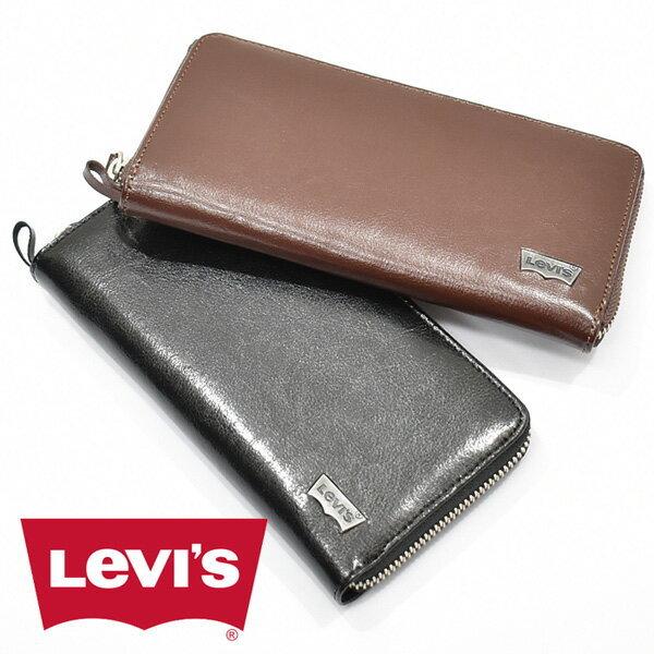 Levi's リーバイス 長財布 本革 ラウンドジップ レザー Levi's リーバイス 長財布 本革 ラウンドジップ レザー