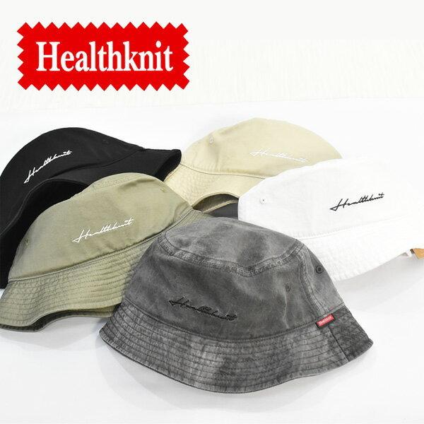 Healthknit ヘルスニット ロゴ刺繍 バケットハット バケハ 帽子 Healthknit ヘルスニット ロゴ刺繍 バケットハット バケハ 帽子
