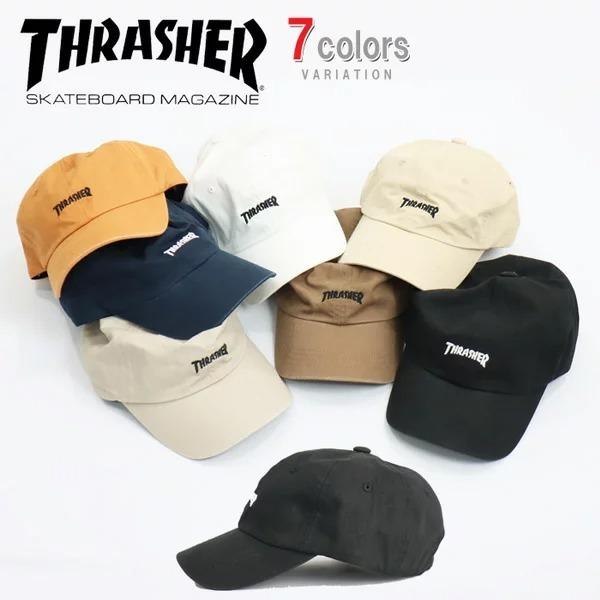 THRASHER（スラッシャー） ロゴ刺繍 ローキャップ 帽子 ベースボール