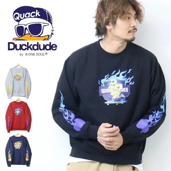 DUCK DUDE ダックデュード ファイヤーロゴ スウェットシャツ