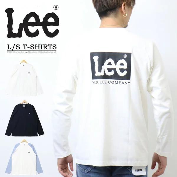 Lee リー ロゴ刺繍 バックプリント 長袖 Tシャツ メンズ