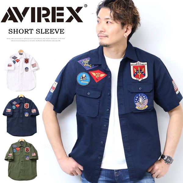 AVIREX アヴィレックス トップガン 半袖シャツ ミリタリーシャツ AVIREX アヴィレックス トップガン 半袖シャツ ミリタリーシャツ