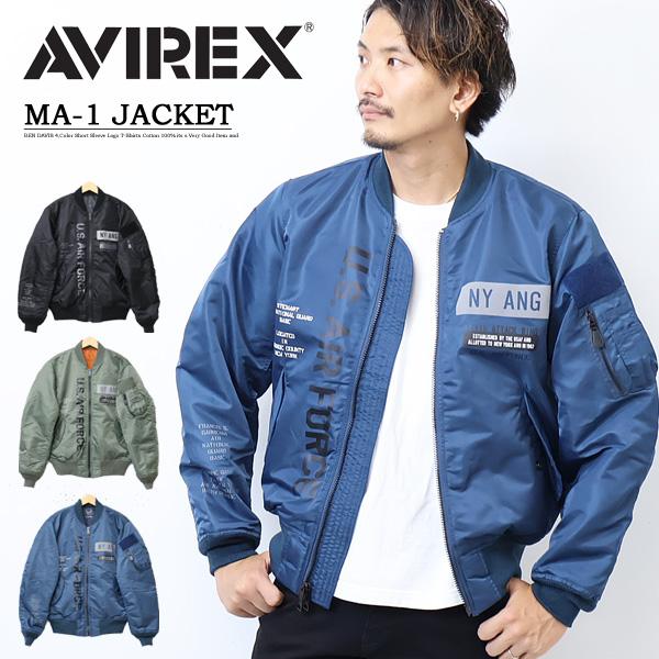 AVIREX アヴィレックス MA-1ジャケット リフレクト ステンシル 刺繍