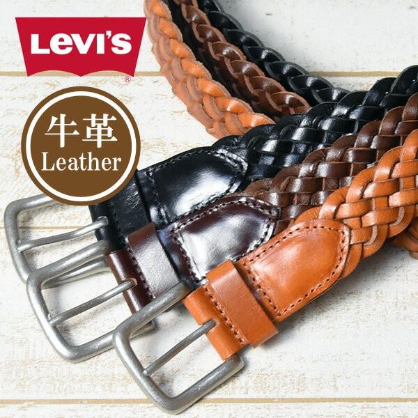 Levi's リーバイス メッシュ レザーベルト フリーサイズ Levi's リーバイス メッシュ レザーベルト フリーサイズ